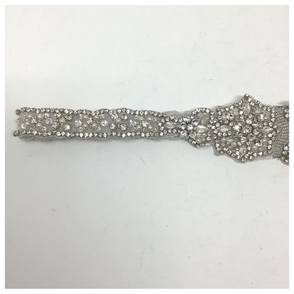 Allure Bridals Sash Large Crystal Beaded Rhinestones Bling main image 5